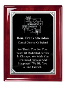 Rosewood Plaque Award (Customizable)