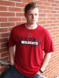 Crimson CWU Wildcats tee