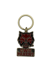 CWU Parent Brass Keychain