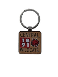 Cental Wildcats Wooden Color Keychain