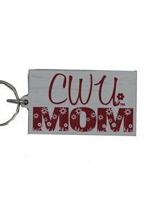 Mom Recycled Pressed Wood Keychain