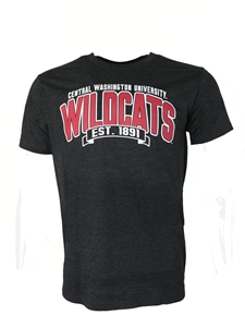 CWU Wildcats Graphite Tee