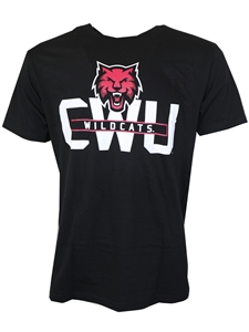 CWU Wildcats Black Tee