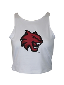 Ladies White Tank Crop Top