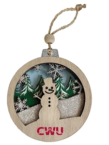 CWU Snowman Ornament