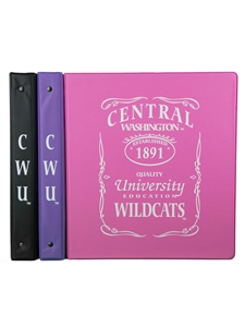 CWU Wildcats Rectangle 1891 1" Binder