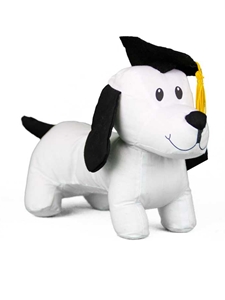 graduation stuffed dog