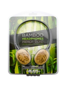 Bamboo Headphones with Central Wildcat Logo
