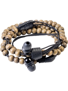 Wraps Wooden Beads In-Ear Earbuds with Mic