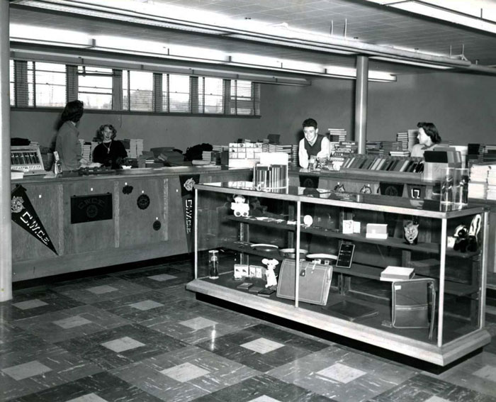 inside the college bookstore 1950