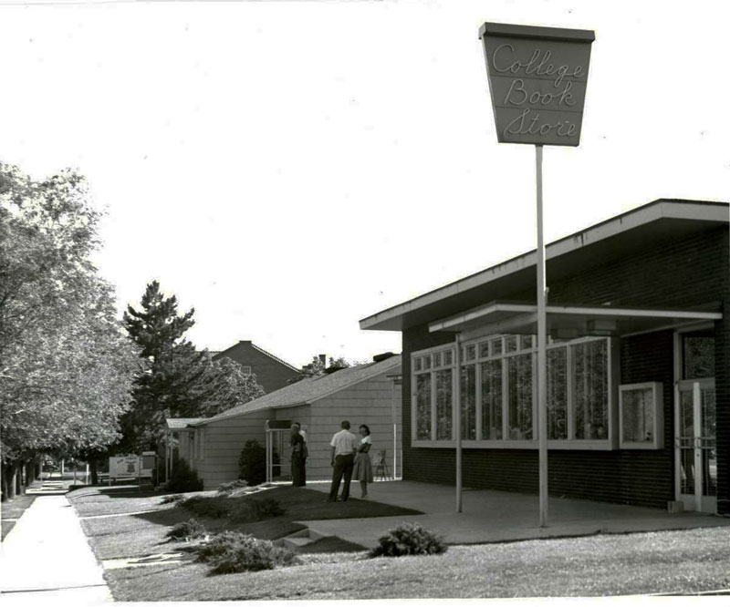 college bookstore storefront from 1950